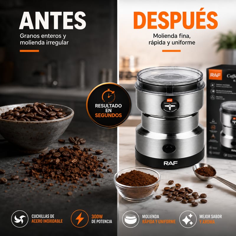 MOLEDOR DE CAFÉ, GRANOS Y ESPECIAS. RAF