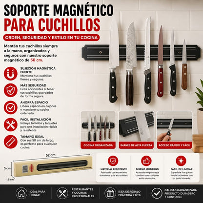 SOPORTE MAGNÉTICO PARA CUCHILLOS